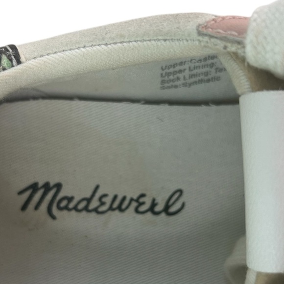 Madewell MWL Court Sneaker Colorblock Pink Cream Suede Snakeskin Leather Women 7 - Picture 2 of 12